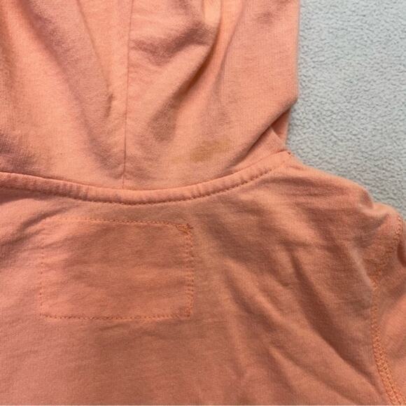 SO Pullover Short Sleeve Hoodie Top coral peach pink y2K Girl’s Size 10 - Picture 6 of 10